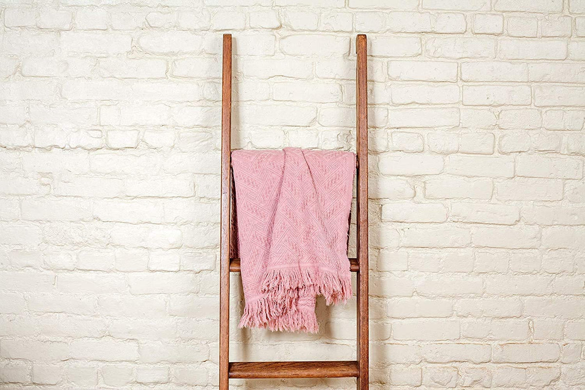Kasentex Lightweight Cotton Throw Blanket - Soft Decorative Blanket for Sofa or Bed
