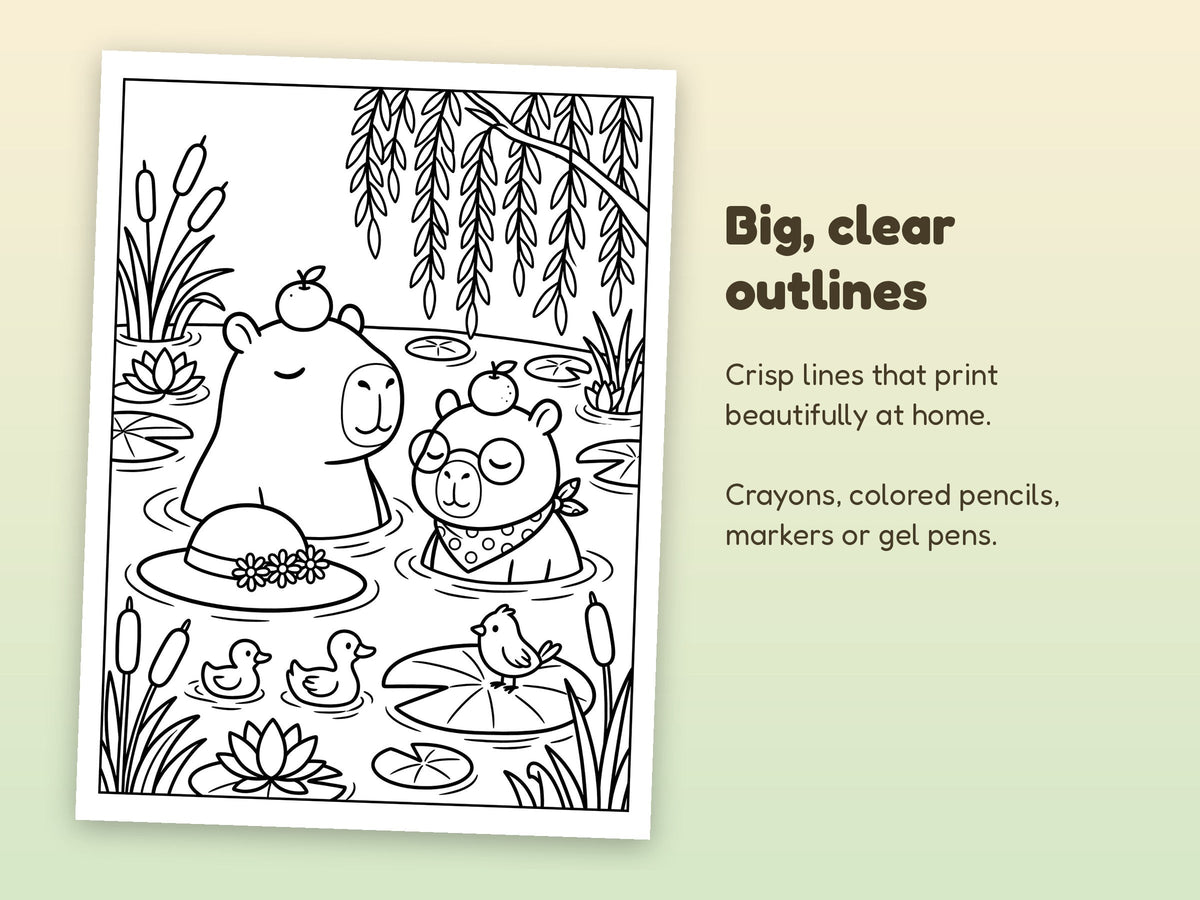 Close-up coloring page